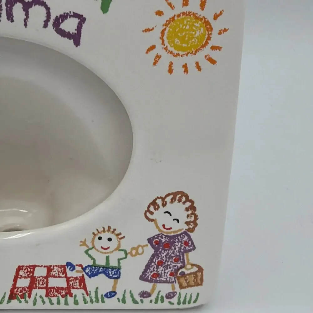Vintage 90s I Love My Grandma and Grandpa Ceramic Picture Frame Russ 6